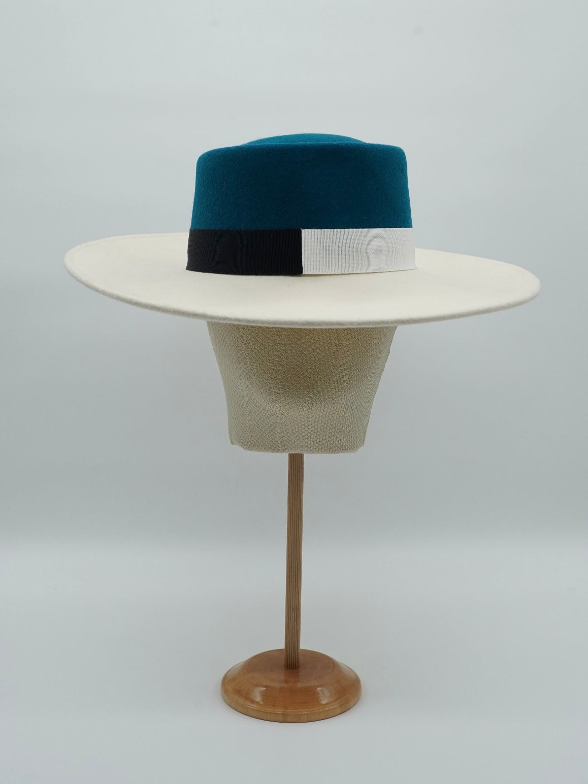 Cappello a cilindro Navi/Panna in feltro