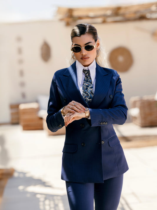 Tailleur doppiopetto zaffiro